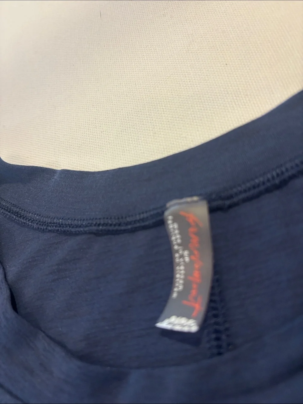 FP Movement Navy Sleeveless Drapey Layered Asymmetrical ultra soft Tank. S/P